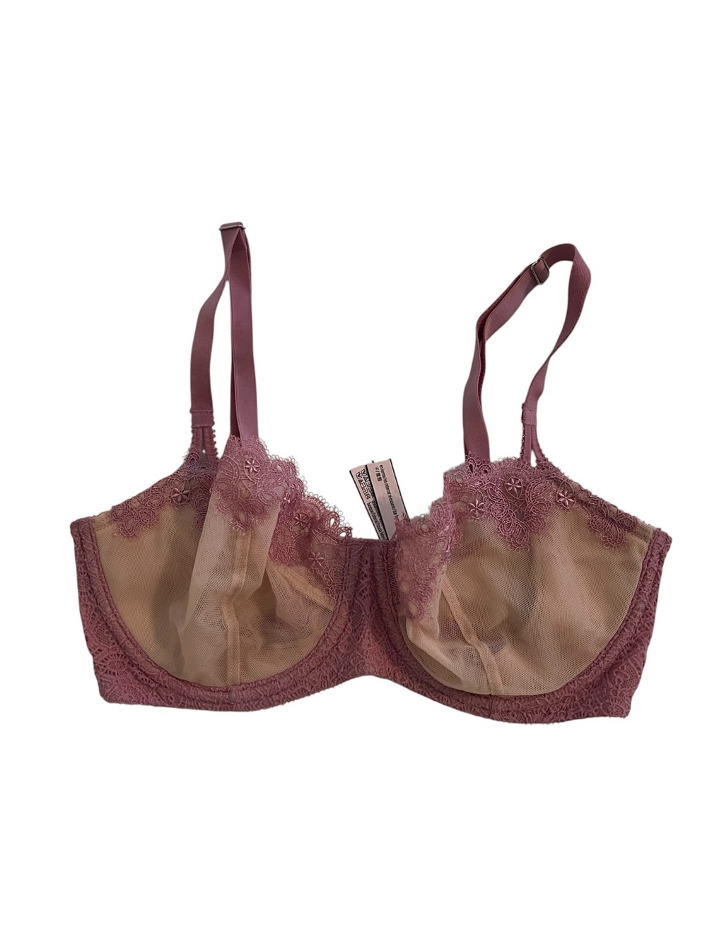 Victoria's Secret Sheer Lace Underwire Bra in Mauve